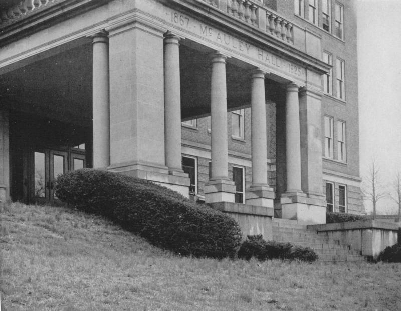 Historic 1938 photograph of McAuley Hall at Mt. St. Agnes College, now Johns Hopkins Mt. Washington Campus in Baltimore, Maryland.